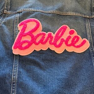 Wrangler Denim Jacket with Barbie Logo Girls Size L